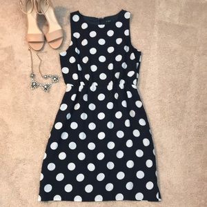 Polka dot JCrew dress